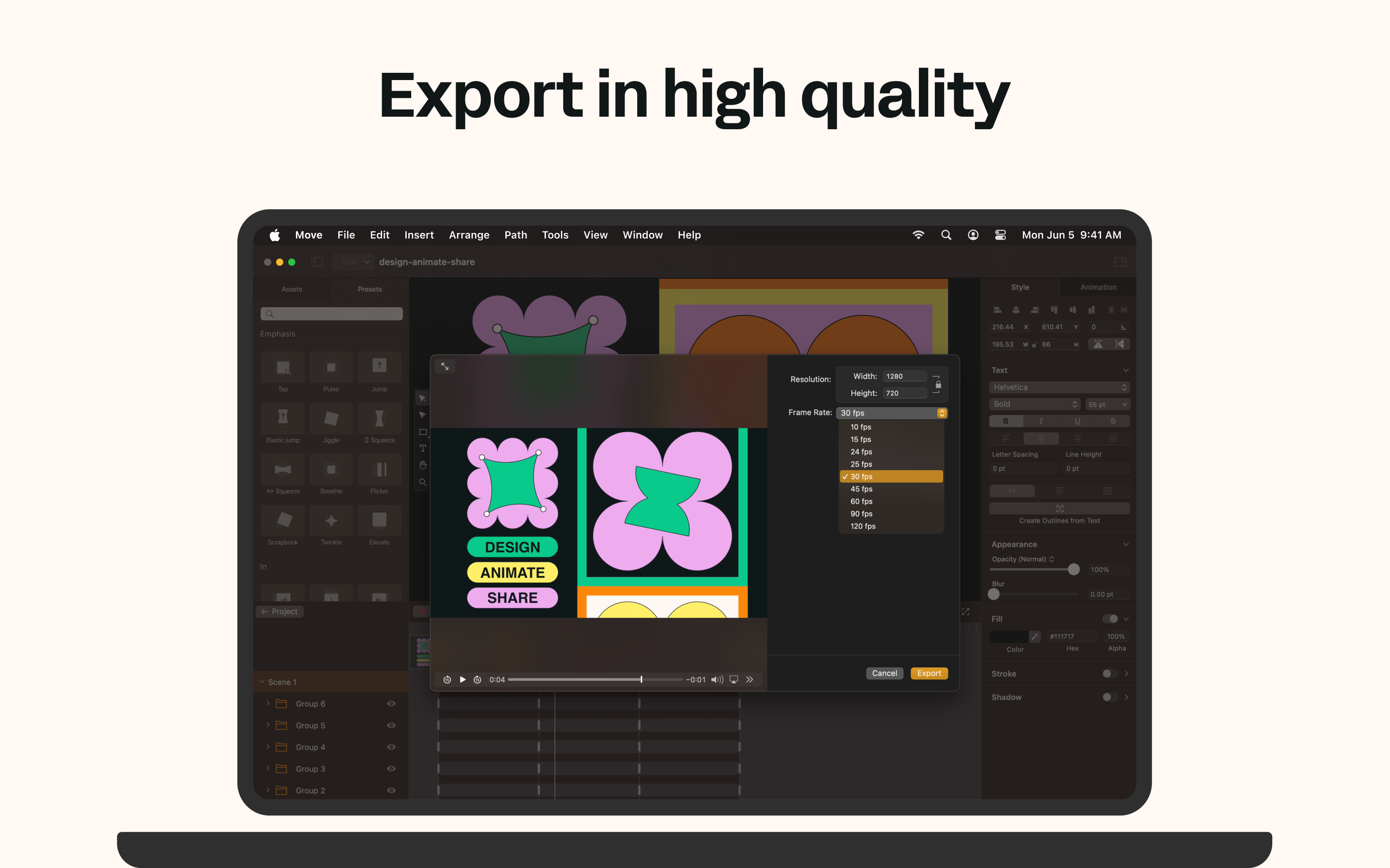 screenshot of Linearity Move
